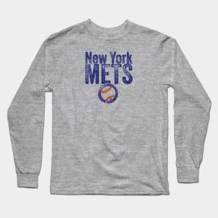 Mets Baseball Weathered Long Sleeve T-Shirt